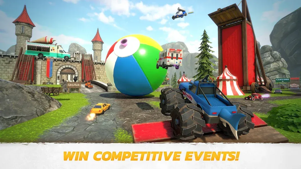 Crash Drive 3: Car Stunting MOD APK скачать на Андроид — Безлимитные деньги и все автомобили — скриншот 2 Crash Drive 3: Car Stunting MOD APK скачать на Андроид — Безлимитные деньги и все автомобили — скриншот 2