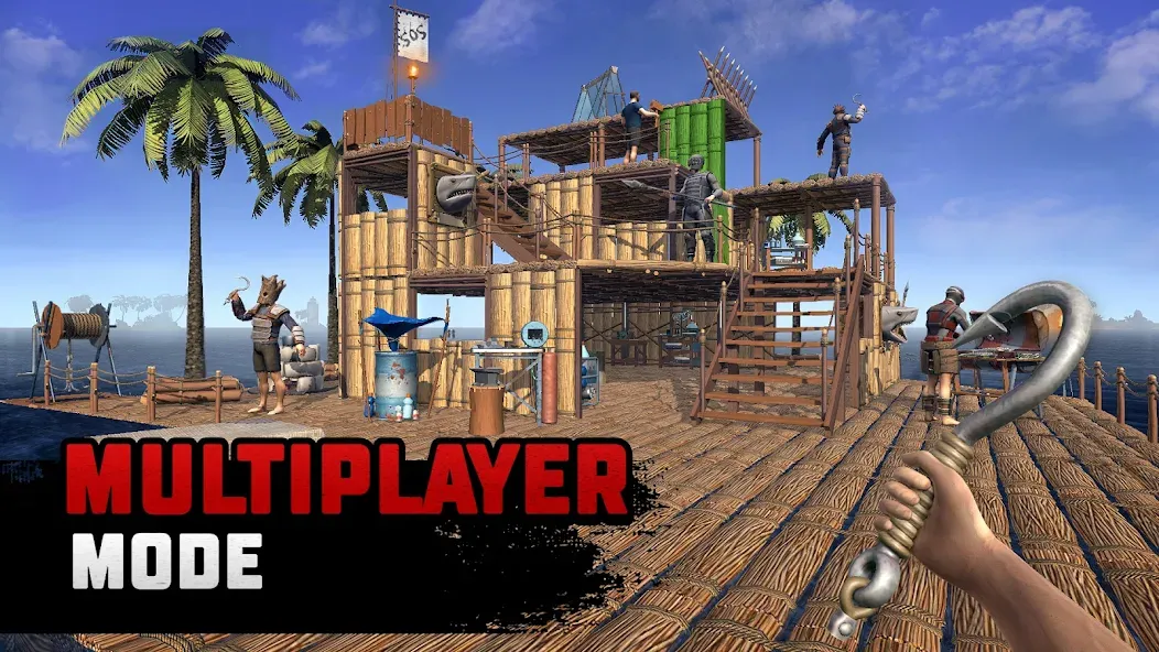 Скачать мод Raft® Survival: Multiplayer — Безлимитные ресурсы и открыты все уровни — скриншот 5
