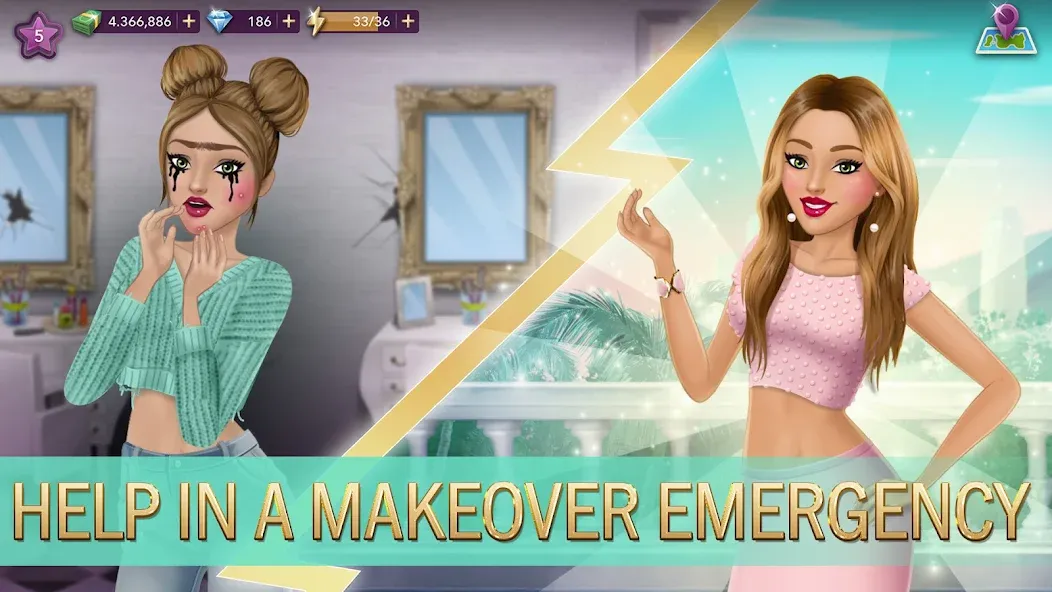 Hollywood Story®: Fashion Star — взломанная версия, Безлимитные деньги и энергия — скриншот 1