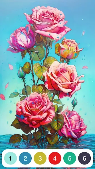 Paint by Number: Coloring Game на телефон — скачать мод: Без рекламы и все картинки открыты — скриншот 1