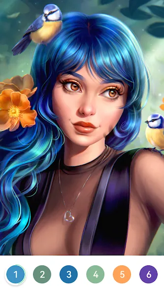 Girls Paint by Number Coloring — взломанная версия, Без рекламы и все картинки открыты — скриншот 4 Girls Paint by Number Coloring — взломанная версия, Без рекламы и все картинки открыты — скриншот 4
