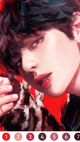 Мод KPOP Paint by Number Coloring — Без рекламы и все раскраски открыты, скачать APK — скриншот 5 Мод KPOP Paint by Number Coloring — Без рекламы и все раскраски открыты, скачать APK — скриншот 5