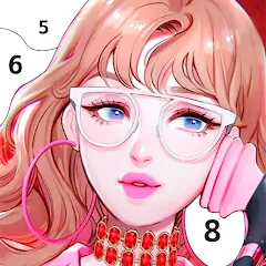 Мод KPOP Paint by Number Coloring — Без рекламы и все раскраски открыты, скачать APK