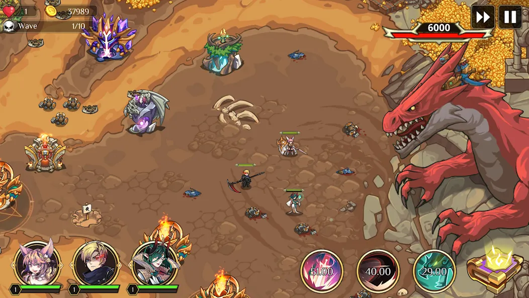 Kingdom War: Tower Defense TD MOD APK скачать на Андроид — Безлимитные ресурсы и все уровни — скриншот 2 Kingdom War: Tower Defense TD MOD APK скачать на Андроид — Безлимитные ресурсы и все уровни — скриншот 2