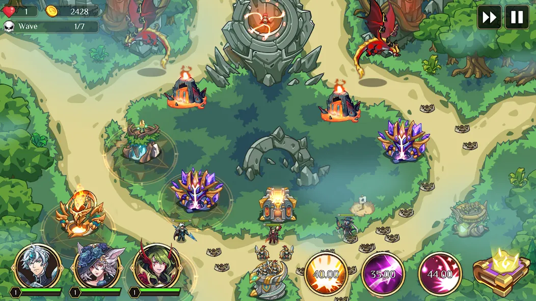 Kingdom War: Tower Defense TD MOD APK скачать на Андроид — Безлимитные ресурсы и все уровни — скриншот 5 Kingdom War: Tower Defense TD MOD APK скачать на Андроид — Безлимитные ресурсы и все уровни — скриншот 5