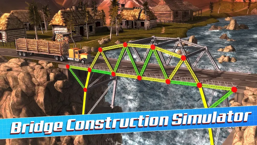 Bridge Construction Simulator бесплатно на Андроид — мод: Безлимитные деньги и все уровни открыты — скриншот 1 Bridge Construction Simulator бесплатно на Андроид — мод: Безлимитные деньги и все уровни открыты — скриншот 1