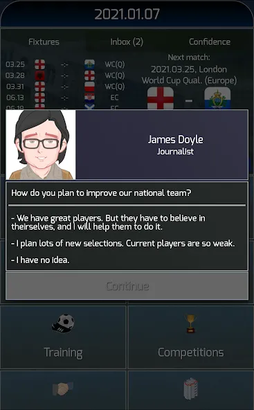 Скачать True Football National Manager на Андроид с модом — Безлимитные деньги и все команды открыты — скриншот 2 Скачать True Football National Manager на Андроид с модом — Безлимитные деньги и все команды открыты — скриншот 2