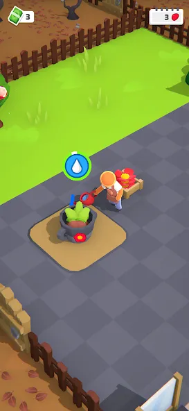 Flower factory tycoon мод на Андроид: Безлимитные деньги и цветы — скриншот 3