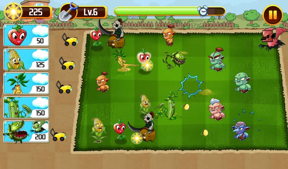 Скачать Plants vs Goblins 4 на Андроид с модом — Безлимитные монеты и открыты все уровни — скриншот 1