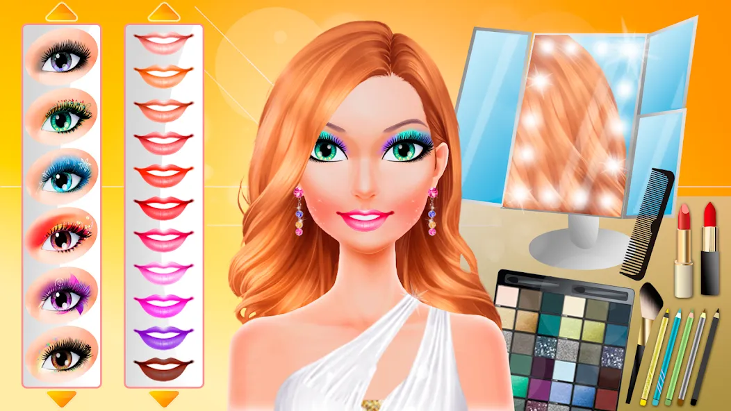 Makeup games makeover dress up (Мод: Безлимитные монеты и все наряды) — скачать на Андроид — скриншот 3 Makeup games makeover dress up (Мод: Безлимитные монеты и все наряды) — скачать на Андроид — скриншот 3
