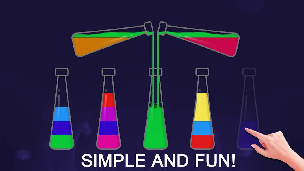 Скачать Color Sort Puzzle-Puzzle Game бесплатно — Безлимитные подсказки и открыты все уровни — скриншот 2