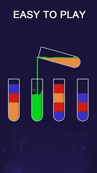 Скачать Color Sort Puzzle-Puzzle Game бесплатно — Безлимитные подсказки и открыты все уровни — скриншот 4