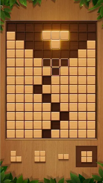 QBlock: Wood Block Puzzle Game — взломанная версия, Без рекламы и безлимитные подсказки — скриншот 1