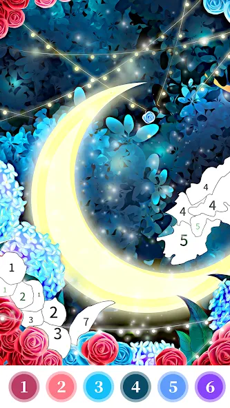 Rose Coloring Book Color Games MOD APK: Без рекламы и все раскраски открыты — скриншот 4