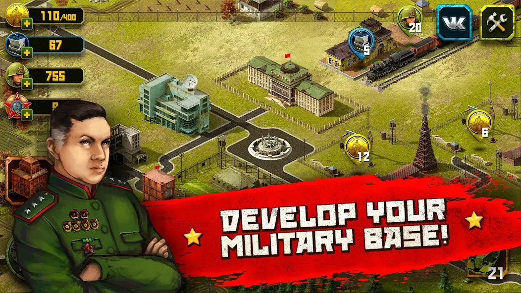 Second World War на телефон — скачать мод: Безлимитные ресурсы и оружие — скриншот 4