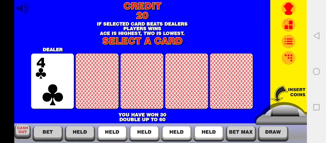 Мод Video Poker with Double Up — Безлимитные монеты и двойная ставка, скачать APK — скриншот 3