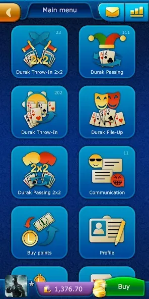 Durak LiveGames online мод на Андроид: Безлимитные монеты и быстрые победы — скриншот 1 Durak LiveGames online мод на Андроид: Безлимитные монеты и быстрые победы — скриншот 1