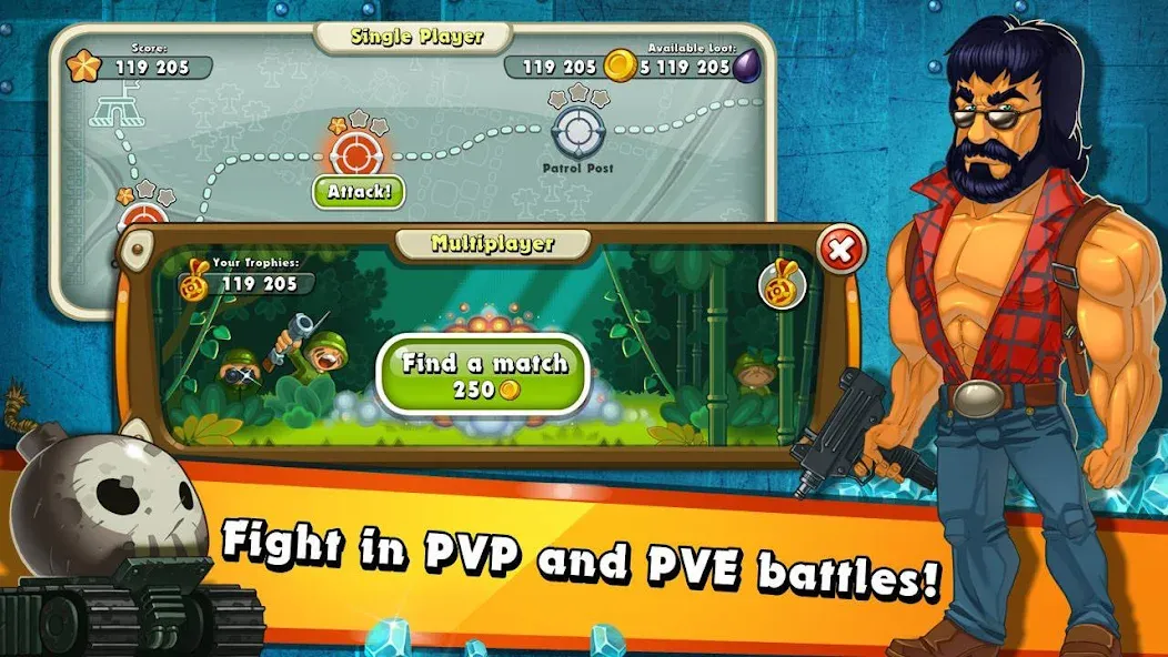 Jungle Heat: War of Clans на телефон — скачать мод: Безлимитные ресурсы и алмазы — скриншот 3 Jungle Heat: War of Clans на телефон — скачать мод: Безлимитные ресурсы и алмазы — скриншот 3