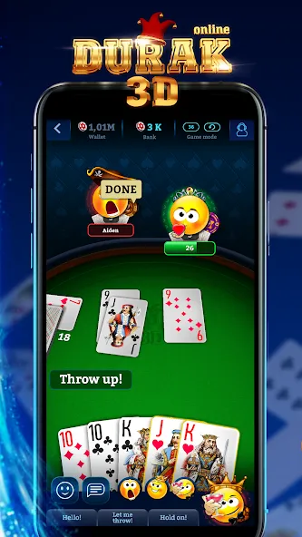 Скачать взлом Durak Online 3D — Без рекламы и быстрый прогресс — скриншот 1