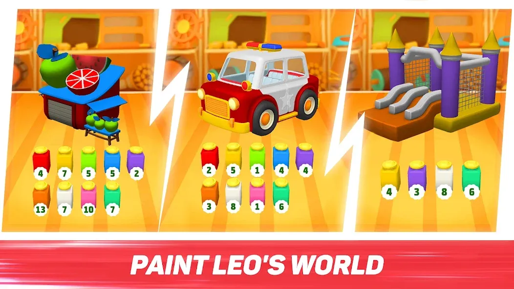 Leo Runner: car games for kids MOD APK скачать на Андроид — Безлимитные деньги и все машины открыты — скриншот 3 Leo Runner: car games for kids MOD APK скачать на Андроид — Безлимитные деньги и все машины открыты — скриншот 3