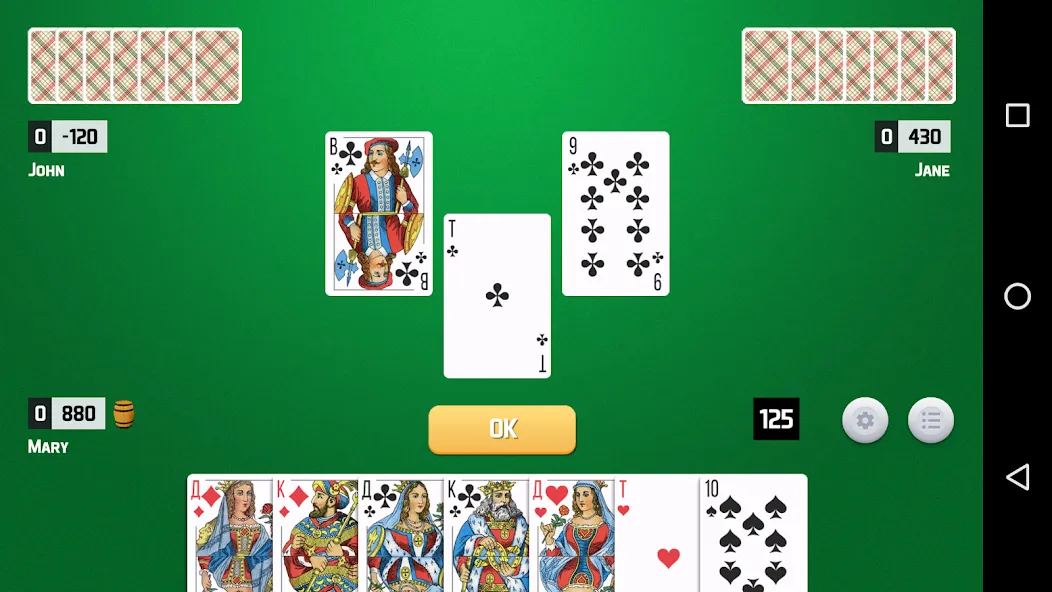 Скачать Thousand Card Game (1000] на Андроид с модом — Бесконечные очки и открыты все карты — скриншот 1