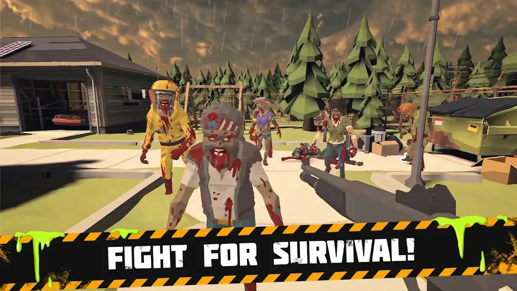 Bunker: Zombie Survival Games взлом APK — Безлимитные ресурсы и оружие — скриншот 2