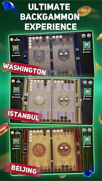 Backgammon Tournament бесплатно на Андроид — мод: Безлимитные монеты и все уровни — скриншот 2