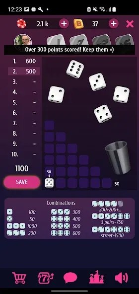 Скачать Farkle Pro - 10000 dice game Mod APK — Безлимитные броски и очки — скриншот 2 Скачать Farkle Pro - 10000 dice game Mod APK — Безлимитные броски и очки — скриншот 2
