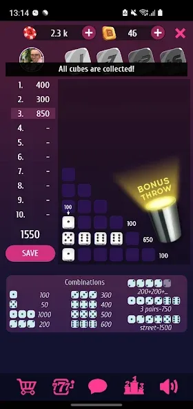 Скачать Farkle Pro - 10000 dice game Mod APK — Безлимитные броски и очки — скриншот 3 Скачать Farkle Pro - 10000 dice game Mod APK — Безлимитные броски и очки — скриншот 3