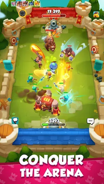 Rush Arena: PvP Tower Defense взлом APK — Безлимитные деньги и усиленные башни — скриншот 2