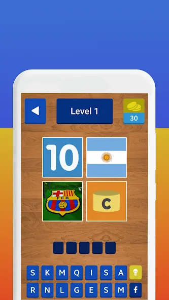 4 Pics 1 Footballer MOD APK скачать на Андроид — Без рекламы и все футболисты открыты — скриншот 3