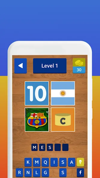 4 Pics 1 Footballer MOD APK скачать на Андроид — Без рекламы и все футболисты открыты — скриншот 4