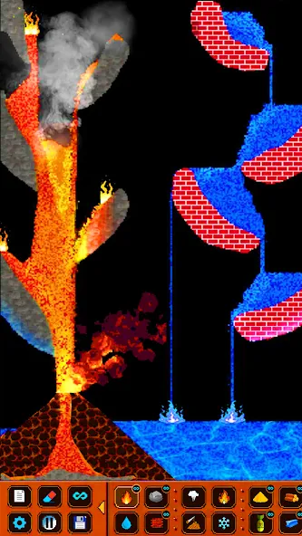 SandBox: Powder Simulator взлом APK — Песочница с безграничными ресурсами — скриншот 3 SandBox: Powder Simulator взлом APK — Песочница с безграничными ресурсами — скриншот 3
