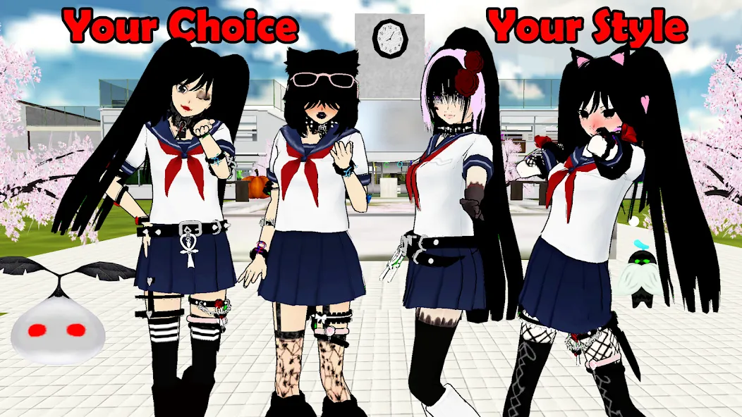 SchoolGirl AI 3D Anime Sandbox (Мод: Открыты все возможности игры) — скачать на Андроид — скриншот 1
