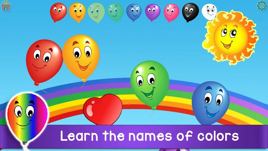 Kids Balloon Pop Game мод на Андроид: Яркие воздушные шарики и весёлая игра — скриншот 5