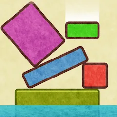 Drop Stack Block Stacking Game на телефон — скачать мод: Без рекламы и бесконечные блоки