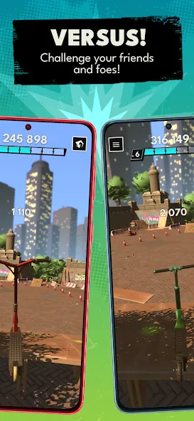 Скачать Touchgrind Scooter Mod APK — Безлимитные деньги и все трюки — скриншот 4 Скачать Touchgrind Scooter Mod APK — Безлимитные деньги и все трюки — скриншот 4