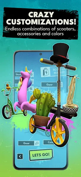 Скачать Touchgrind Scooter Mod APK — Безлимитные деньги и все трюки — скриншот 5 Скачать Touchgrind Scooter Mod APK — Безлимитные деньги и все трюки — скриншот 5
