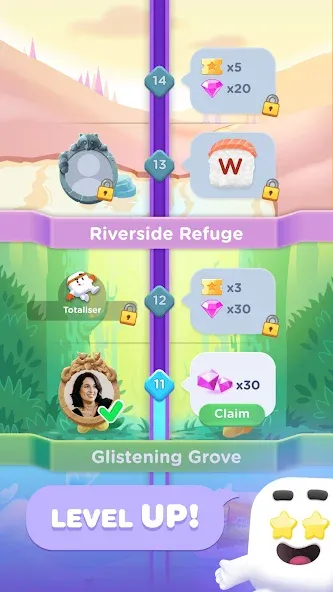Wordzee! - Social Word Game MOD APK: Безлимитные подсказки и бонусы — скриншот 3