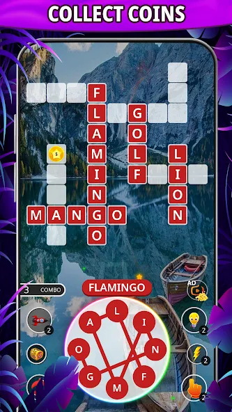 Word connect: word search game взломанный APK — Безлимитные подсказки и монеты — скриншот 2 Word connect: word search game взломанный APK — Безлимитные подсказки и монеты — скриншот 2