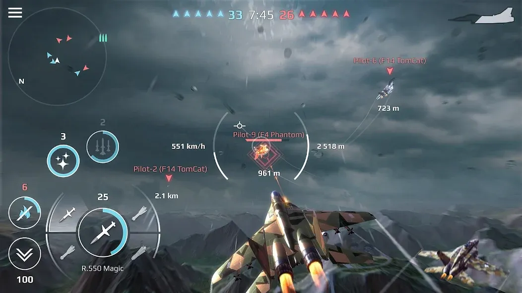 Sky Combat: War Planes Online — последняя версия с модом (Безлимитные деньги и топливо) — скриншот 1