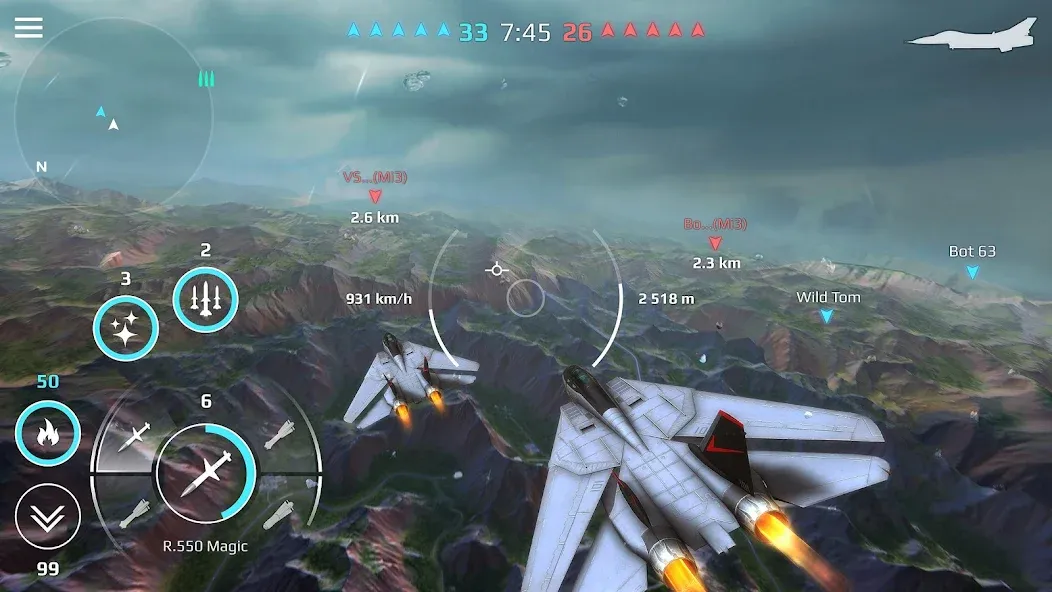 Sky Combat: War Planes Online — последняя версия с модом (Безлимитные деньги и топливо) — скриншот 4