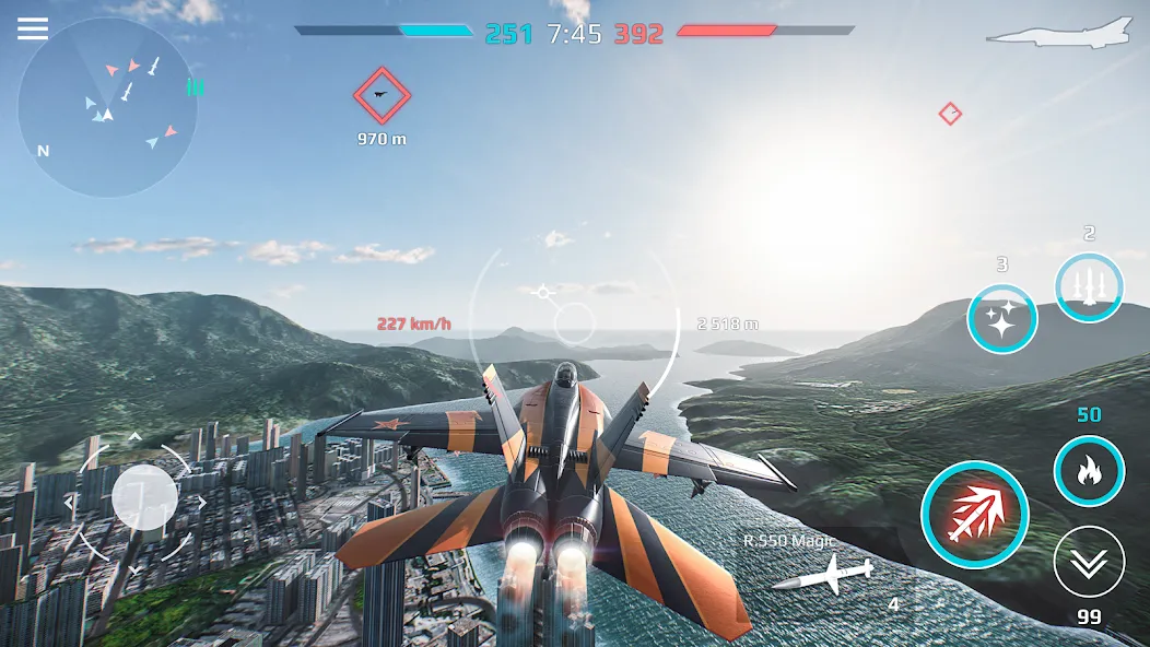 Sky Combat: War Planes Online — последняя версия с модом (Безлимитные деньги и топливо) — скриншот 5