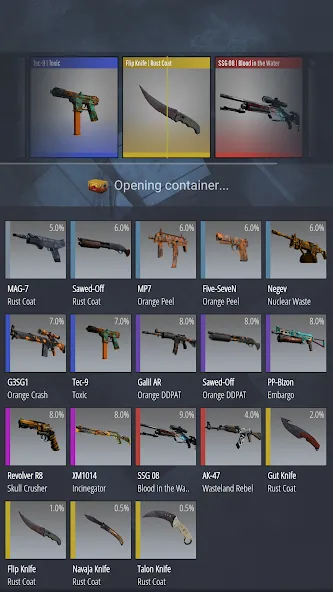 Case Simulator Ultimate CS 2 мод на Андроид: Безлимитные деньги и редкие скины — скриншот 1