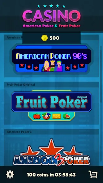 Скачать American Poker 90's Casino — Безлимитные фишки и бонусы — скриншот 1 Скачать American Poker 90's Casino — Безлимитные фишки и бонусы — скриншот 1