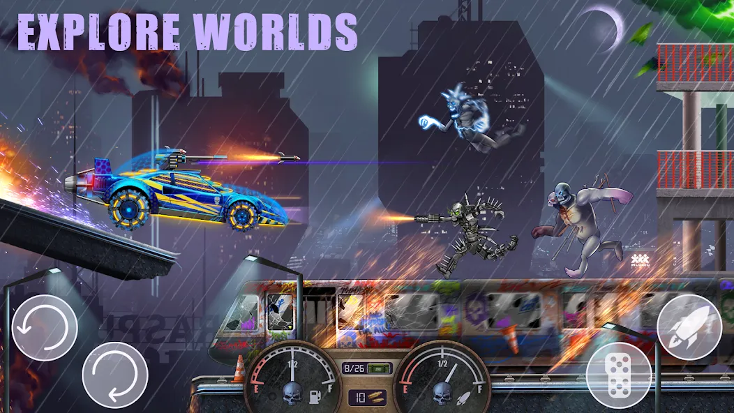 Zombie Hill Racing: Earn Climb MOD APK скачать на Андроид — Безлимитные деньги и топливо — скриншот 4