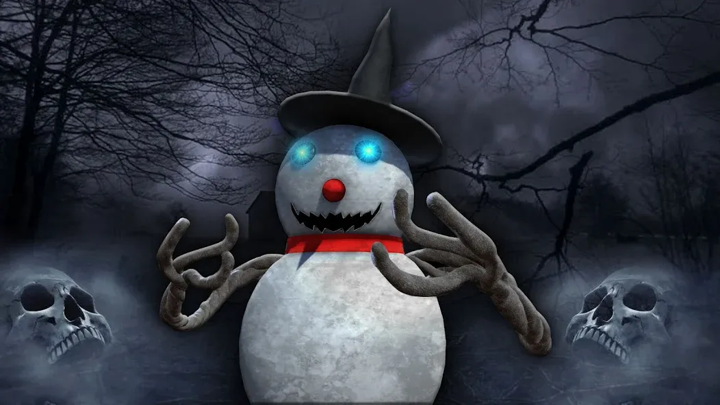 Evil Scary Snowman Games 3d взлом на Андроид — Безлимитные монеты и открытые уровни — скриншот 1