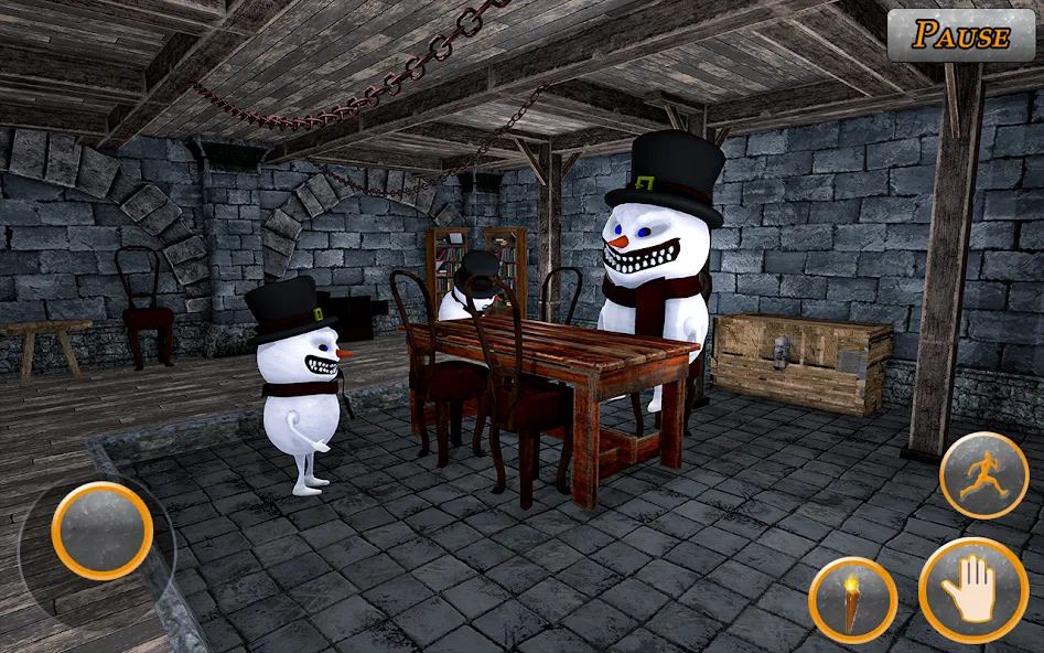 Evil Scary Snowman Games 3d взлом на Андроид — Безлимитные монеты и открытые уровни — скриншот 4
