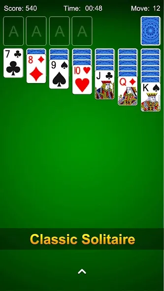 Solitaire - Classic Card Game MOD APK: Безлимитные подсказки и отмены ходов — скриншот 2