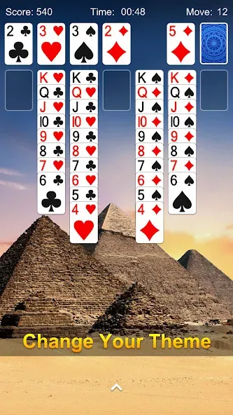 Solitaire - Classic Card Game MOD APK: Безлимитные подсказки и отмены ходов — скриншот 4